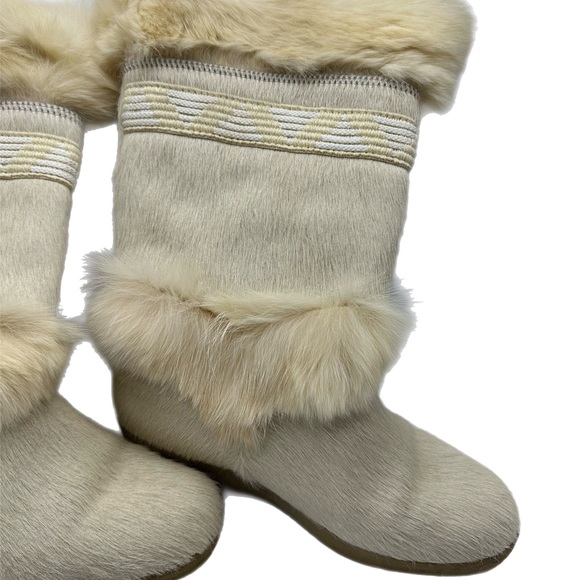 Tecnica Skandia Goat Fur Italian Off White  Boots SZ 38 US-7 gently used - Picture 7 of 9